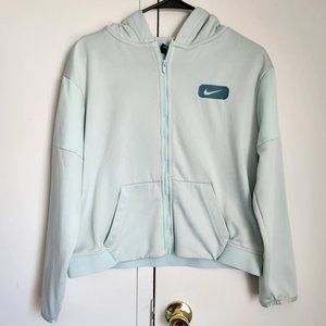 Nike Girls Light Mint Zip-up Hoodie Sweater Size XL